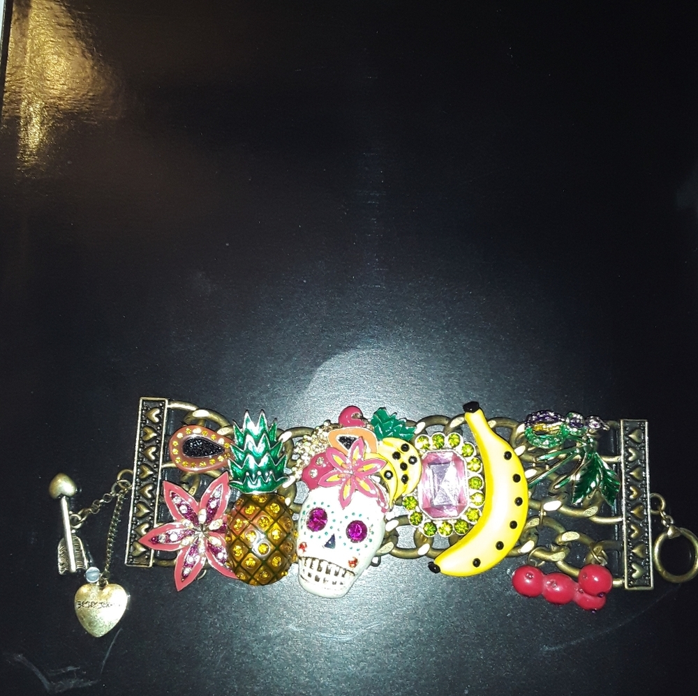 Betsey Johnson Skull pineapple Snake Banana Cherry